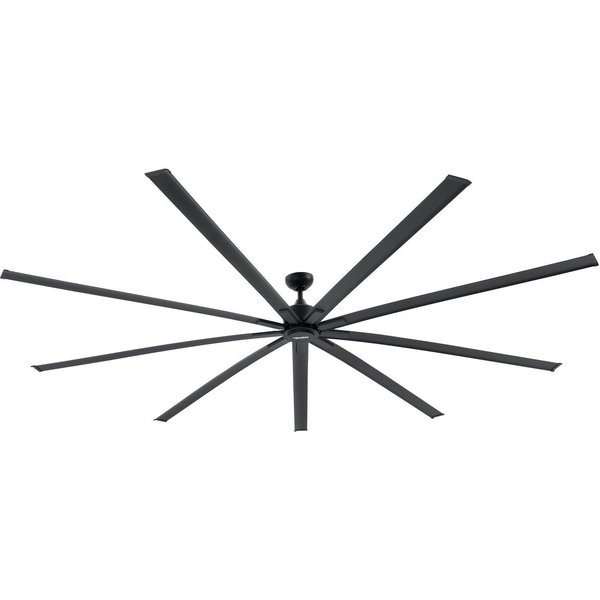 Global Industrial 108 Industrial Ceiling Fan, 6 Speed with Control, Matte Black 293049